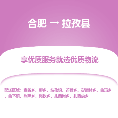 合肥到拉孜物流公司_合肥到拉孜物流专线_合肥至拉孜货运公司