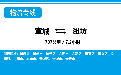 宣城到潍坊物流公司-宣城至潍坊物流专线-专接/整车零担