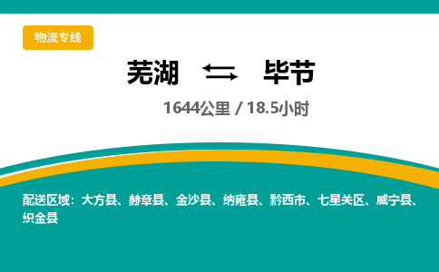 芜湖到毕节物流公司-芜湖至毕节物流专线-专接/整车零担