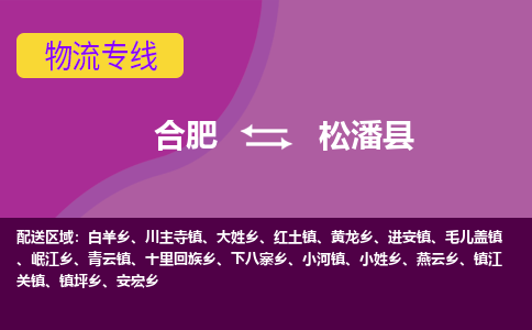 合肥到松潘物流公司_合肥到松潘物流专线_合肥至松潘货运公司