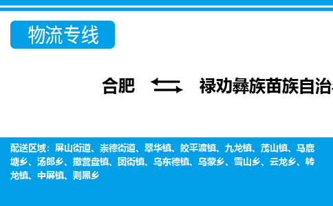 合肥到禄劝彝族苗族自治物流公司_合肥到禄劝彝族苗族自治物流专线_合肥至禄劝彝族苗族自治货运公司