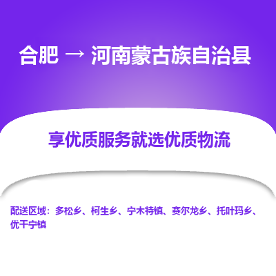 合肥到河南蒙古族自治物流公司_合肥到河南蒙古族自治物流专线_合肥至河南蒙古族自治货运公司