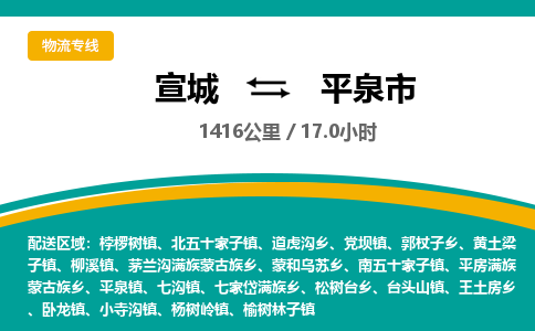 宣城到平泉物流公司-宣城至平泉物流专线-专接/整车零担