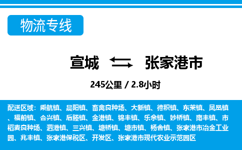 宣城到张家港物流公司-宣城至张家港物流专线-专接/整车零担