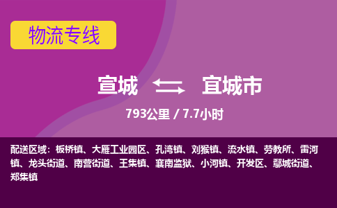 宣城到宜城物流公司-宣城至宜城物流专线-专接/整车零担