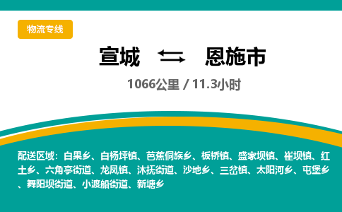 宣城到恩施物流公司-宣城至恩施物流专线-专接/整车零担