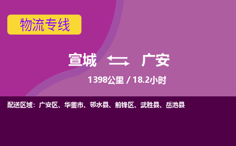 宣城到广安物流公司-宣城至广安物流专线-专接/整车零担