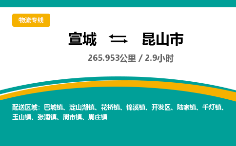 宣城到昆山物流公司-宣城至昆山物流专线-专接/整车零担